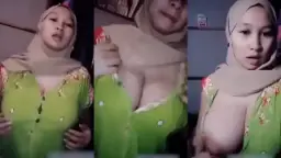 Daster Hijau Seksi Menggoda, Bikin Sange Tanpa Hijab