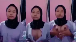 Gadis Berhijab Tergoda, Meremas Dada Penuh Nafsu
