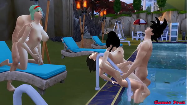 Susu Ibu Dan Istri Epi 4: Pesta Ranjang Di Kolam, Bulma Dan Chichi Istri Cantik Berbagi Anak Dan Mengadakan Orgy, Mereka Ditembak Dari Belakang Seperti Anjing Betina Hentai
