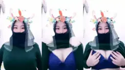 Ukhti Fira Menggoda Dengan Hijab Dan Gaun Hijau Yang Menggoda